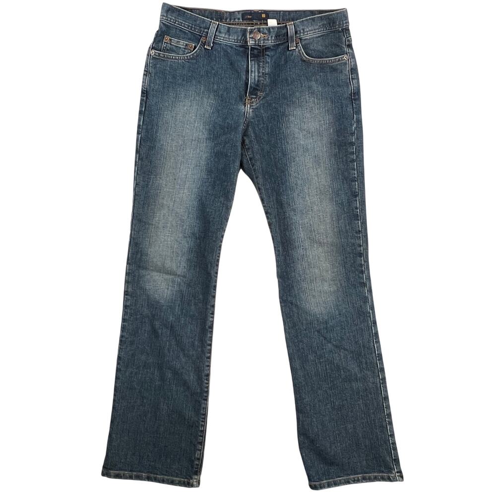 VTG J.Crew Straight Leg Jeans Womens 10 32x31 Medium Wash Y2K 90s Style 59433